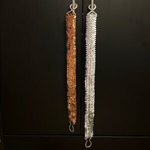 Fancy Belts (pair of two) Brown and Silver